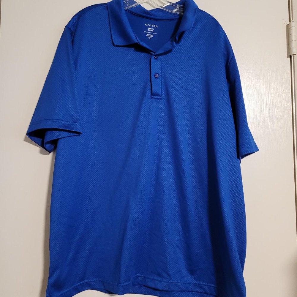 Men's George Polo, blue, 2XL